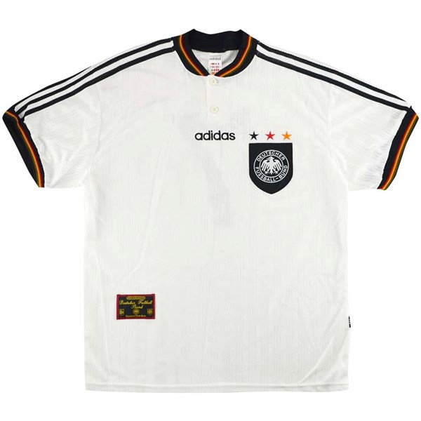 Maillot Football Allemagne Domicile Retro 1996 Blanc